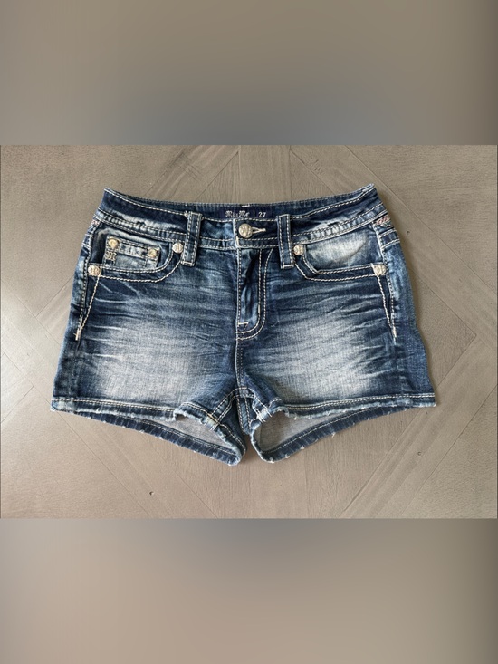 Miss Me Pants - Miss Me Blue Washed Denim Jean Shorts